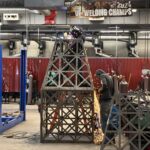 Students building Barnes-Hecker Mine Disaster Memorial